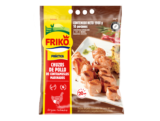 Chuzos de pollo con tocineta