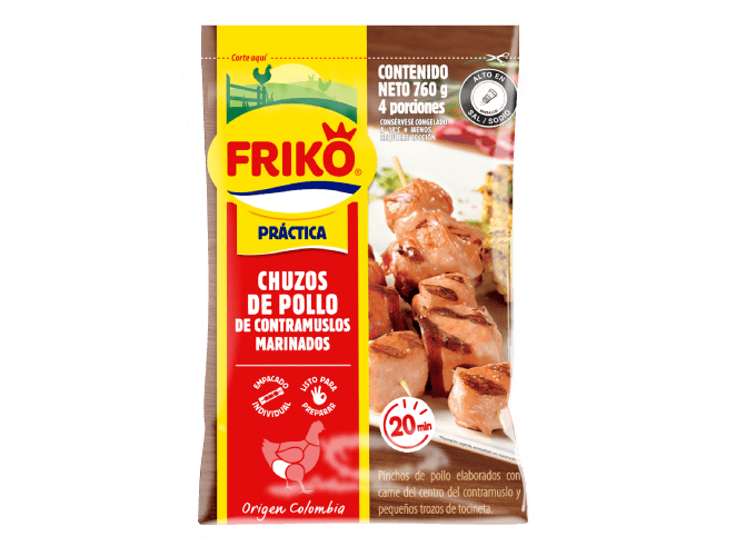 Chuzos de pollo con tocineta