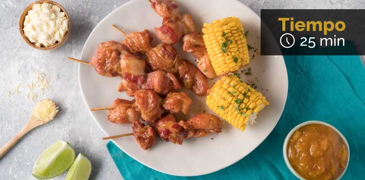 Receta Mini chuzos con confitura de tomate de árbol