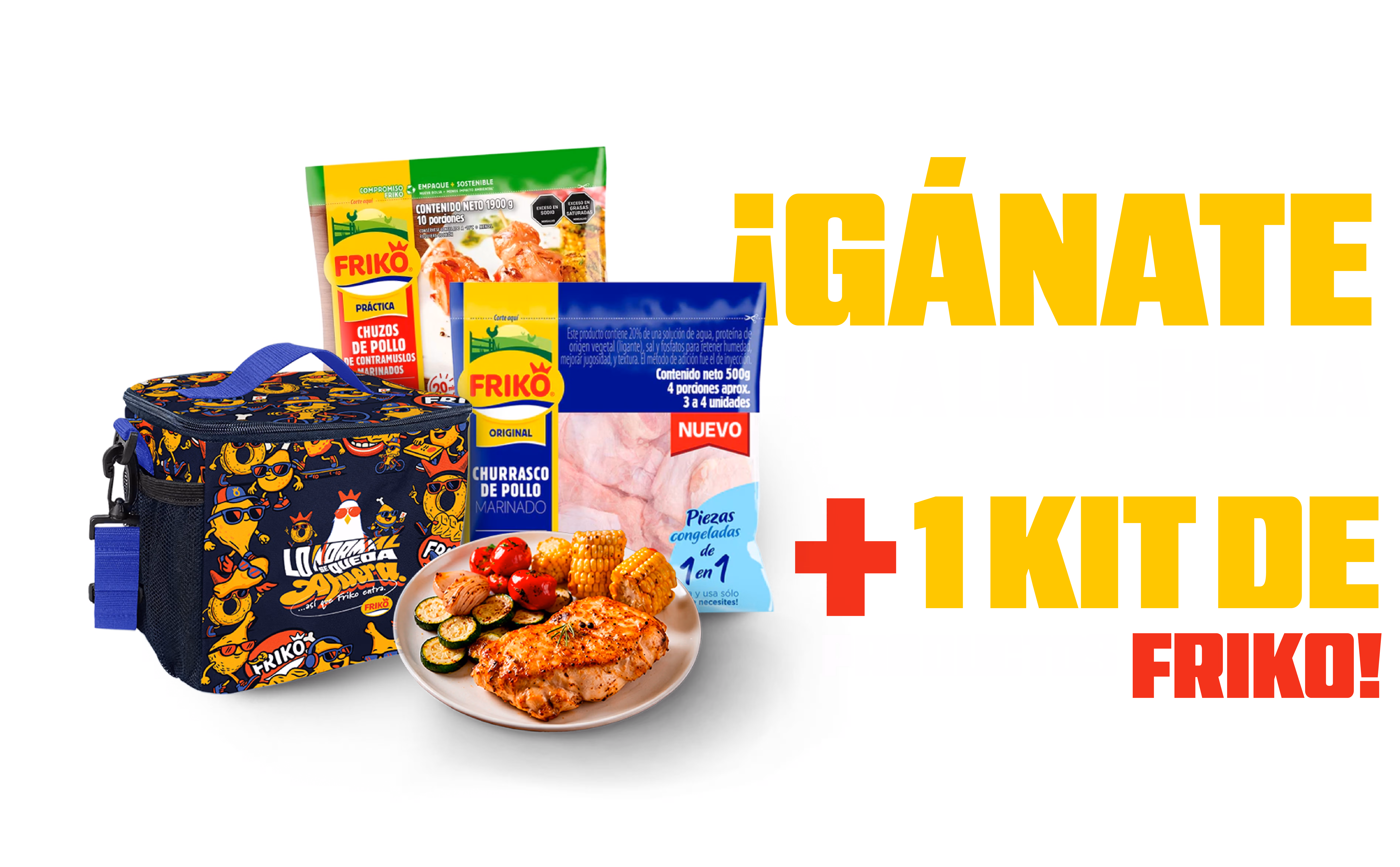 Kit de productos Friko: chuzos, churrasco, lonchera