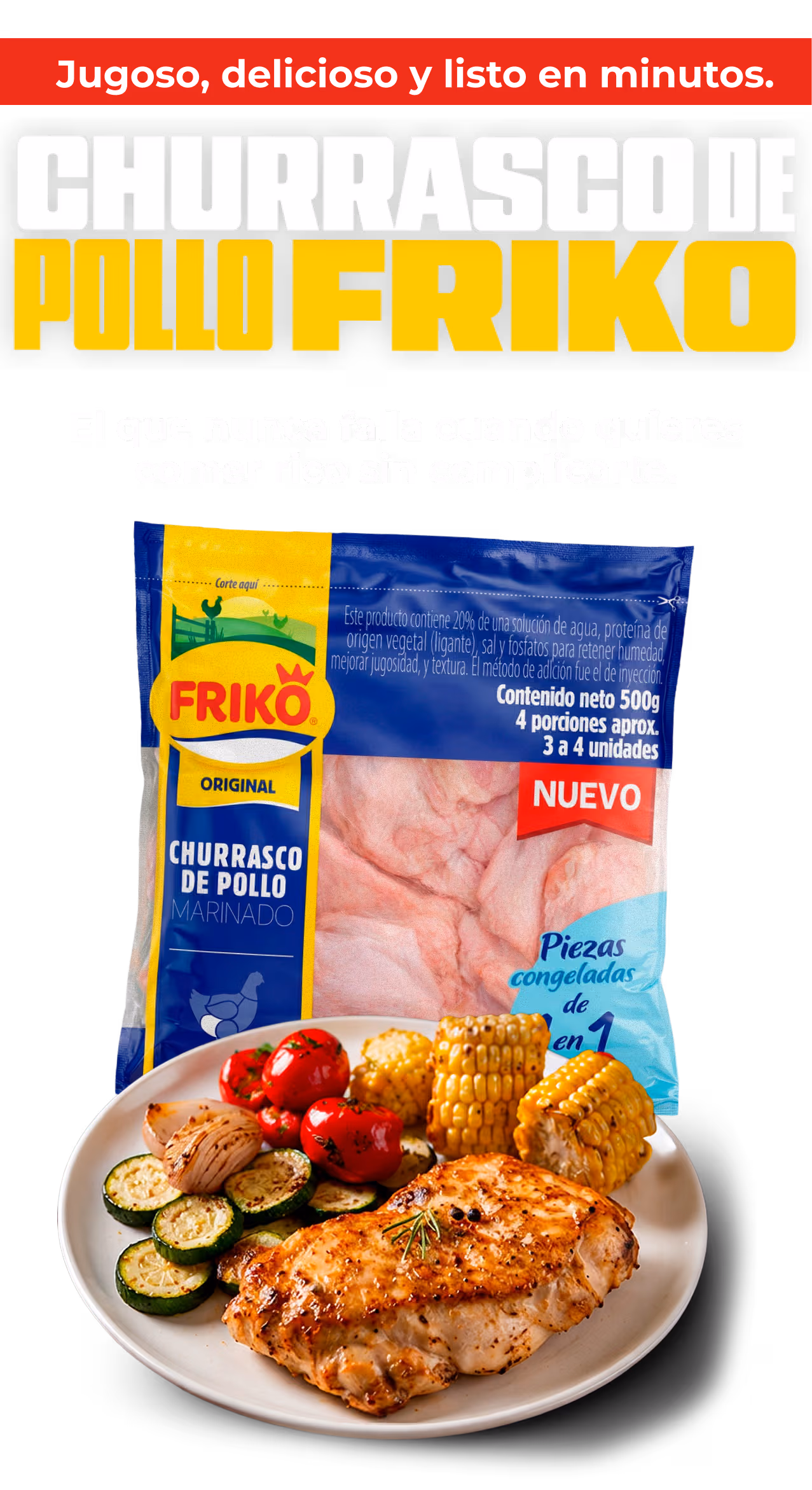 Churrasco de Pollo Friko - Jugoso, delicioso y listo en minutos