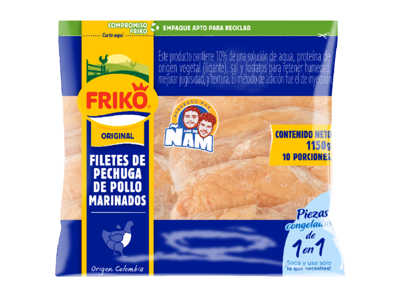 Filetes de pechuga de pollo X10 unidades Friko - Corte premium Original