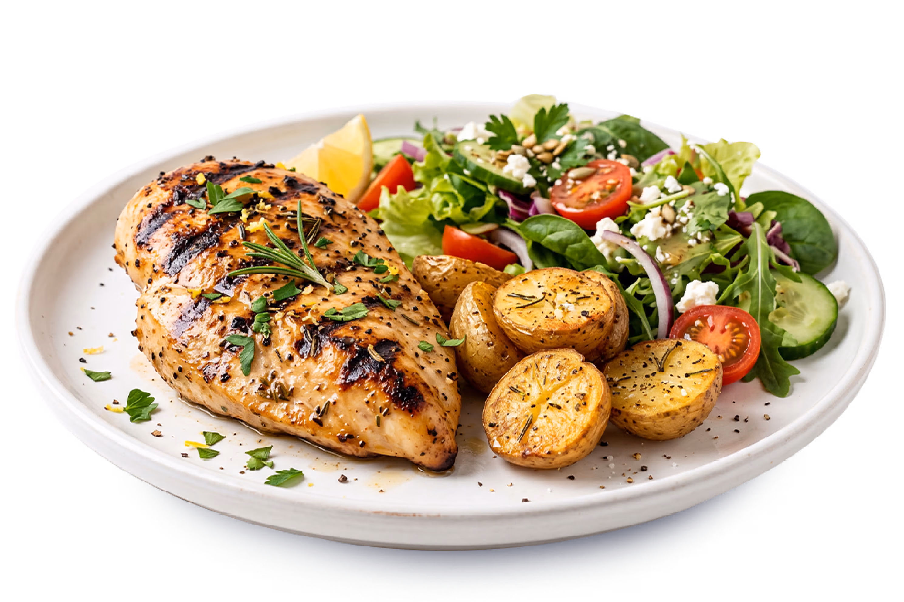 Churrasco de pollo Friko a la parrilla con vegetales