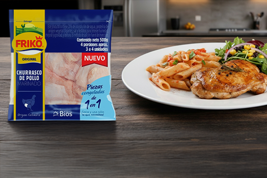 Churrasco de pollo Friko: del congelador al sartén linea original