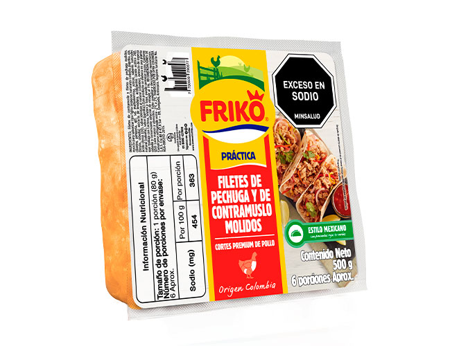 Filetes de pollo friko molidos mexicano