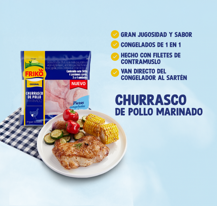 Churrasco de pollo marinado