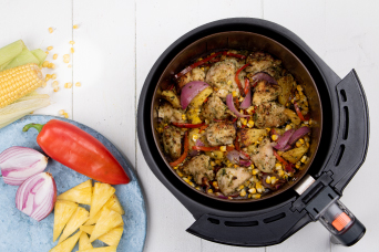 Disfruta Risotto de coliflor y pechuga de pollo desmechada