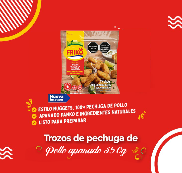 Trozos de pechuga apanados