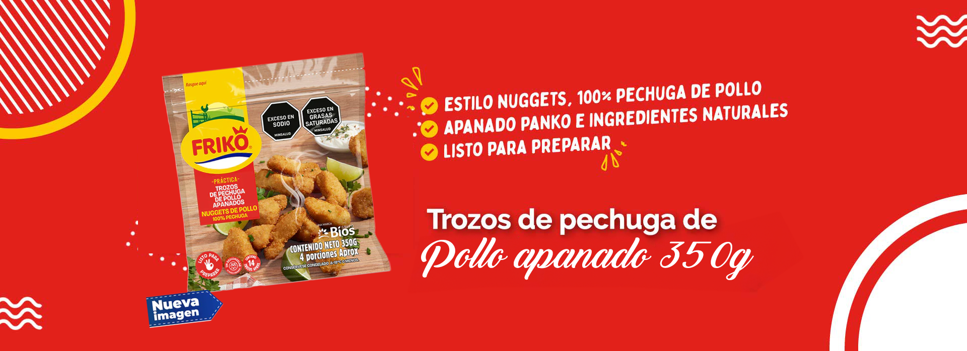 Trozos de pechuga apanados