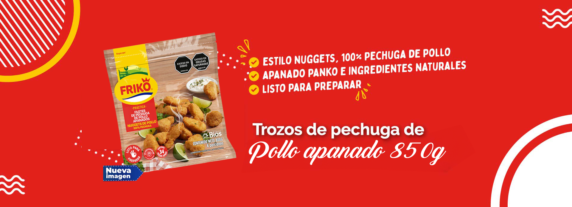 Trozos de pechuga apanados