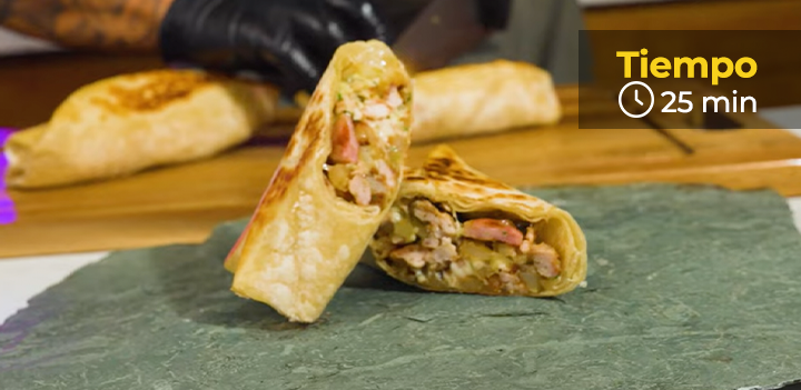 Burritos Fit con Pollo y Chorizo