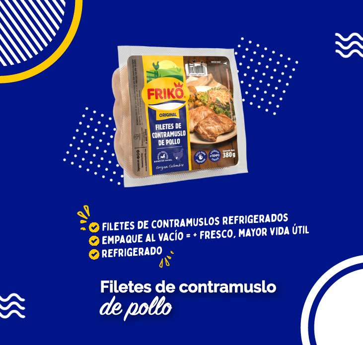 Filetes de contramuslo de pollo 380 g