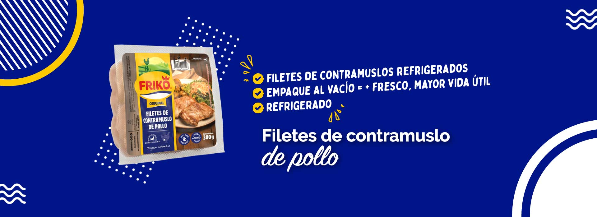 Filetes de contramuslo de pollo 380 g