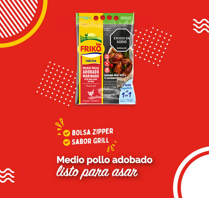 Medio pollo adobado