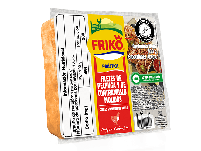Filetes de pollo friko molidos mexicano