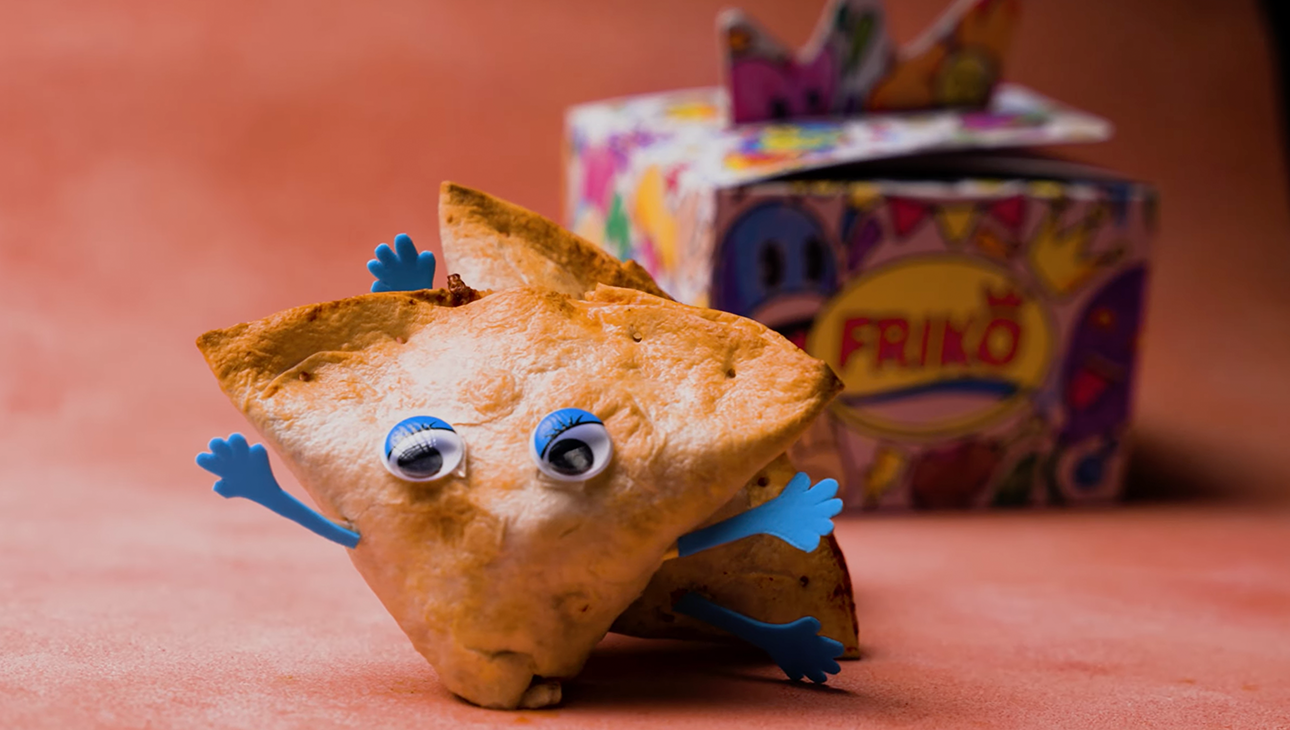 Triángulos de Chick Snack con queso