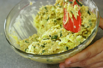 Muffins con pollo y espinaca