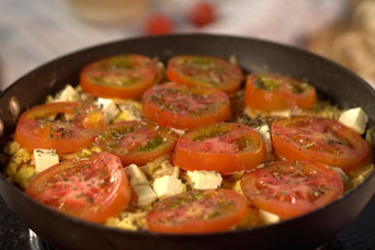 Al horno la tortilla hasta que esté cocida