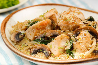 Disfruta rissotto de quinoa y pollo